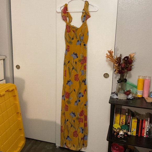 Japna Yellow Floral Maxi Dress - Picture 1 of 6